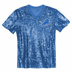Aidan Hutchinson Detroit Lions Girls Youth Sequin V-Neck Fashion Jersey - Blue discount