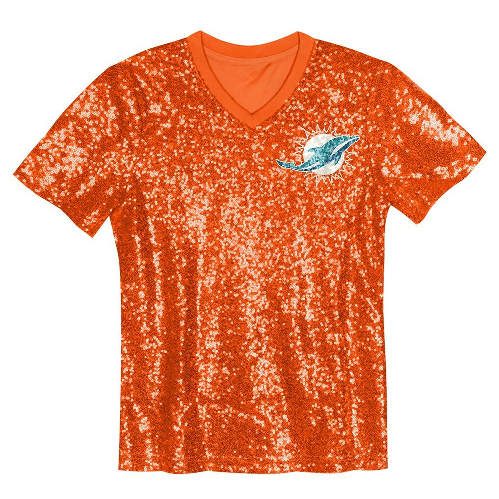 Tyreek Hill Miami Dolphins Girls Youth Sequin V-Neck Fashion Jersey - Orange sale
