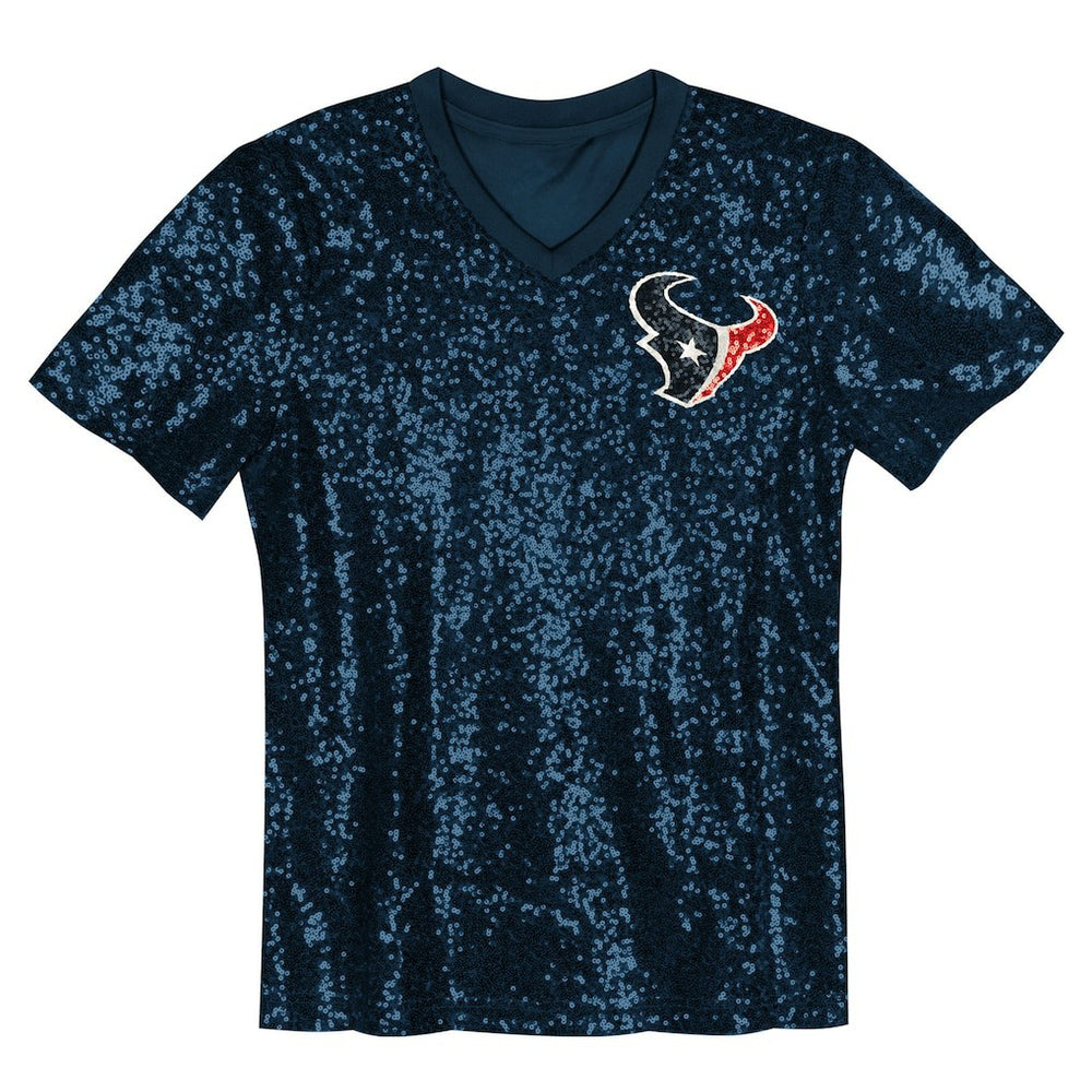 C.J. Stroud Houston Texans Girls Youth Sequin V-Neck Fashion Jersey - Navy online