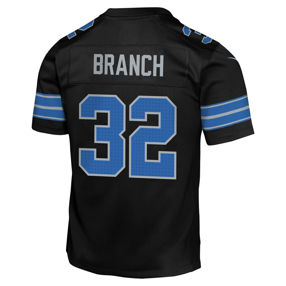 Brian Branch Detroit Lions Youth Game Jersey - Black
