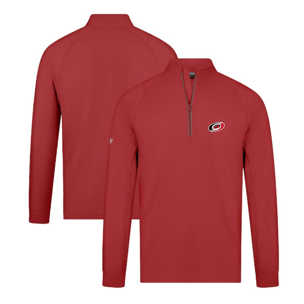 Carolina Hurricanes Levelwear Theory Insignia Core Quarter-Zip Pullover Top Red