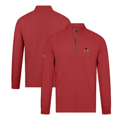 Chicago Blackhawks Levelwear Theory Insignia Core Quarter-Zip Pullover Top Red