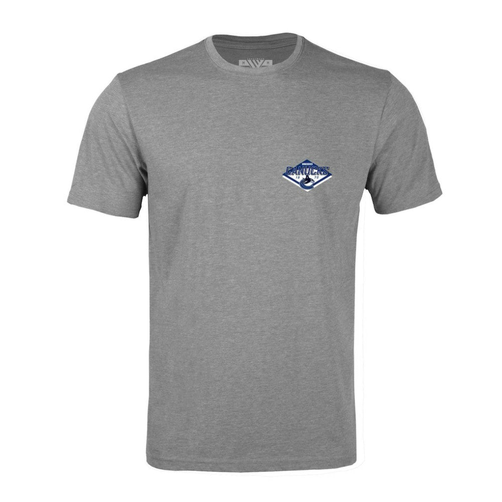 Vancouver Canucks Levelwear Richmond Club Patch 2.0 T-Shirt Heather Gray
