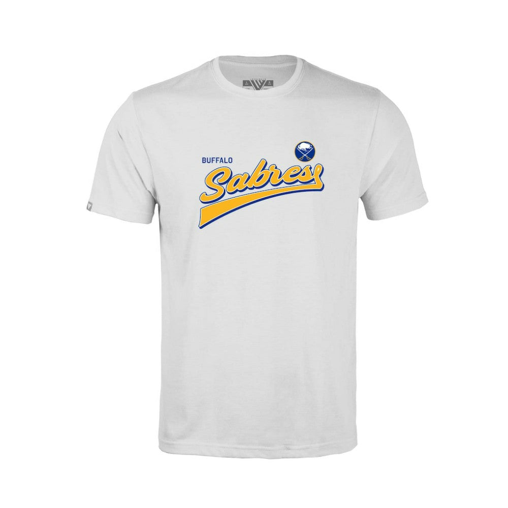 Buffalo Sabres Levelwear Youth Little Richmond Retro Script T-Shirt White