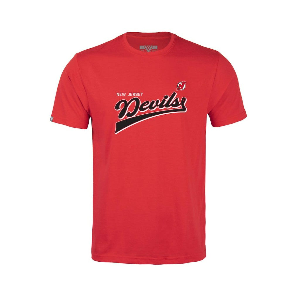 New Jersey Devils Levelwear Youth Little Richmond Retro Script T-Shirt Red