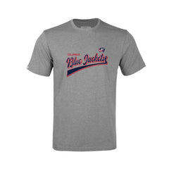 Columbus Blue Jackets Levelwear Youth Little Richmond Retro Script T-Shirt Heather Gray