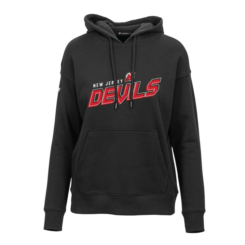 New Jersey Devils Levelwear Women's Adorn Premier 2.0 Fleece Pullover Hoodie Black