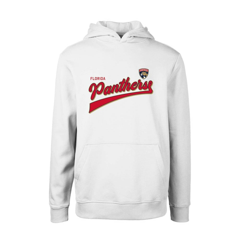 Florida Panthers Levelwear Youth Podium Retro Script Fleece Pullover Hoodie White