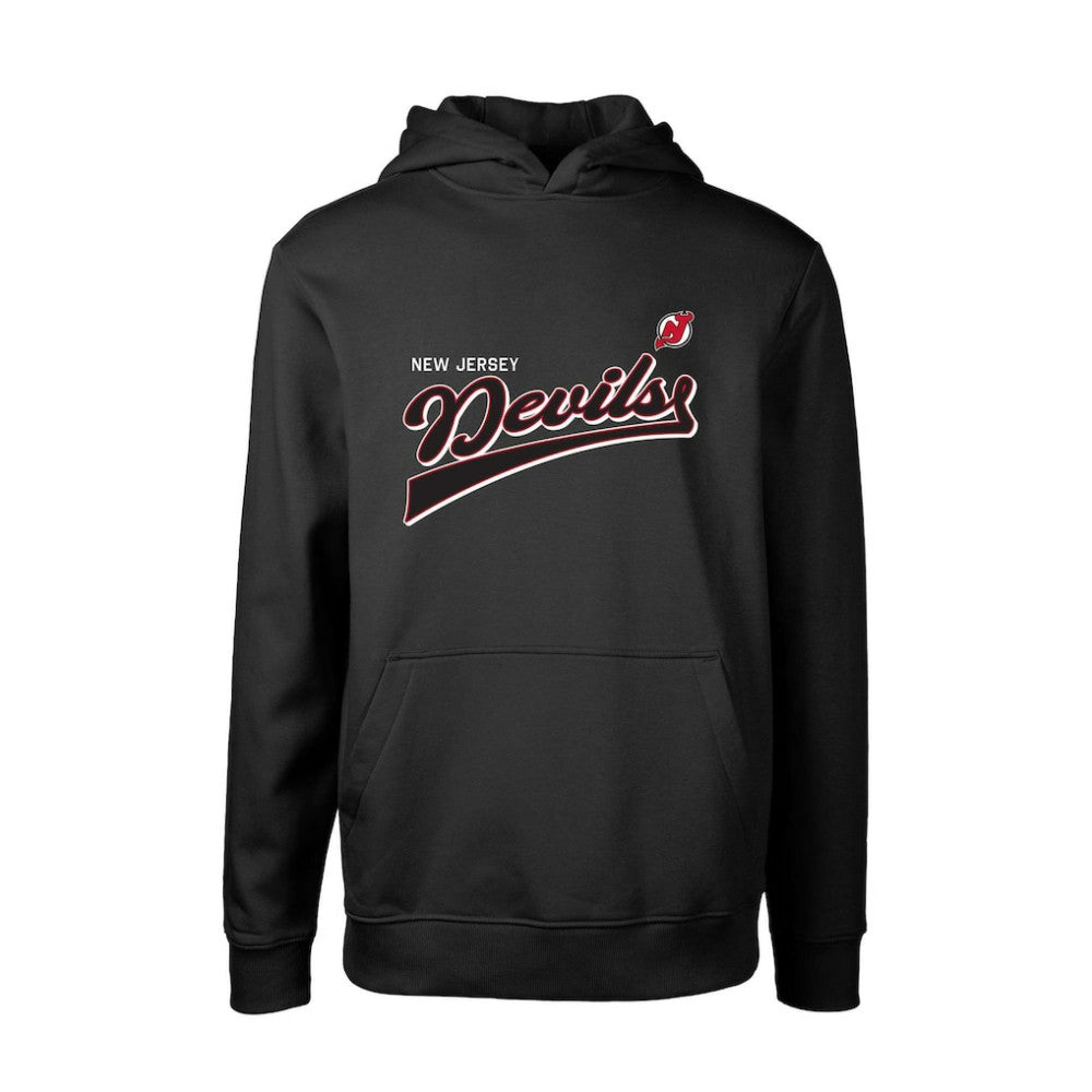 New Jersey Devils Levelwear Youth Podium Retro Script Fleece Pullover Hoodie Black