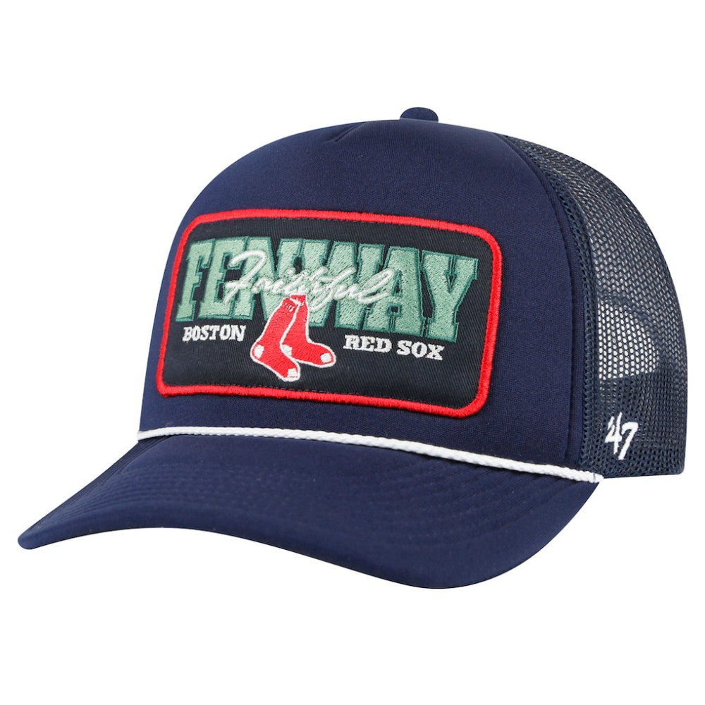 Boston Red Sox Local Patch Foam Front Trucker Adjustable Hat Navy | 47 brand