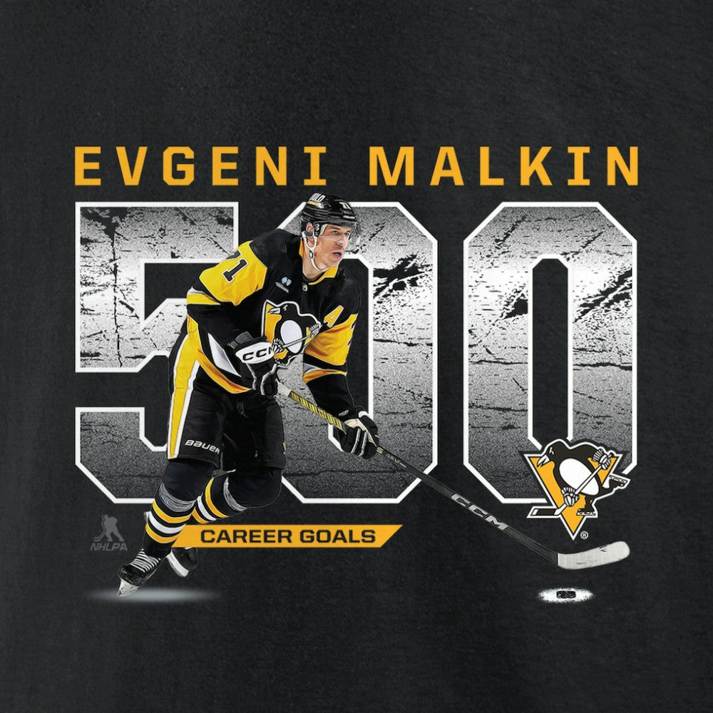 Evgeni Malkin Pittsburgh Penguins 500 Goals T-Shirt Black