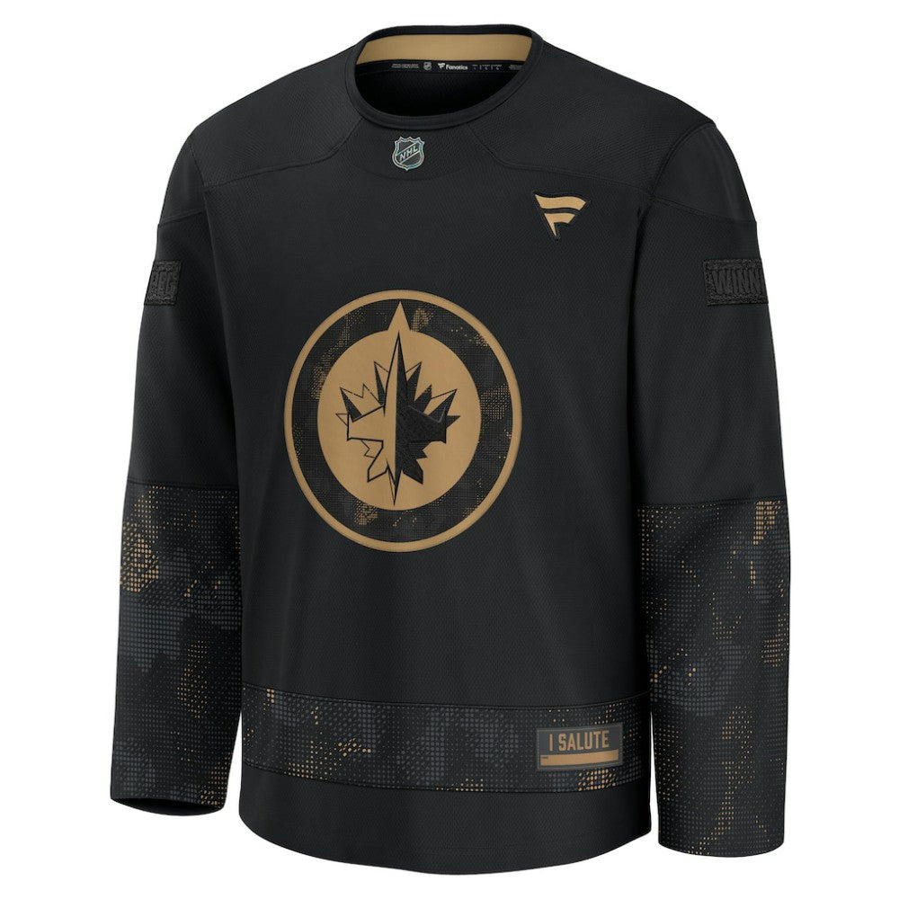 Winnipeg Jets Fanatics 2024 Military Appreciation Practice Jersey Black