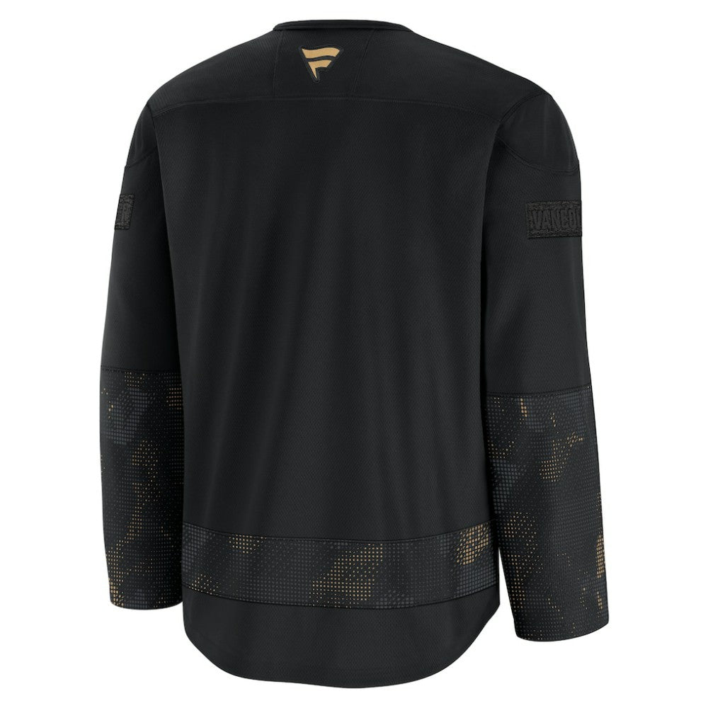 Vancouver Canucks Fanatics 2024 Military Appreciation Practice Jersey Black