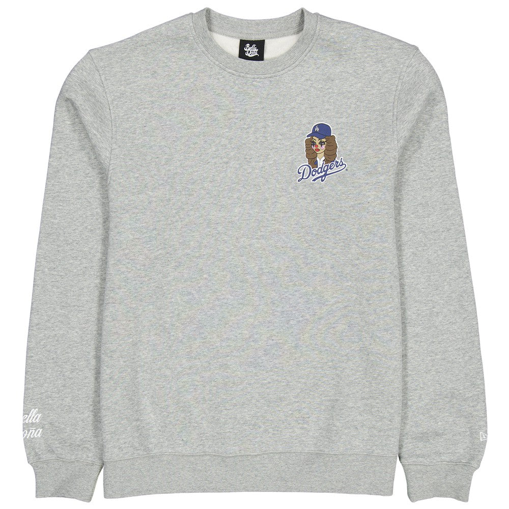 Women's Bella Dona x Los Angeles Dodgers Pullover Sweatshirt Gray | New Era