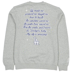Women's Bella Dona x Los Angeles Dodgers Pullover Sweatshirt Gray | New Era