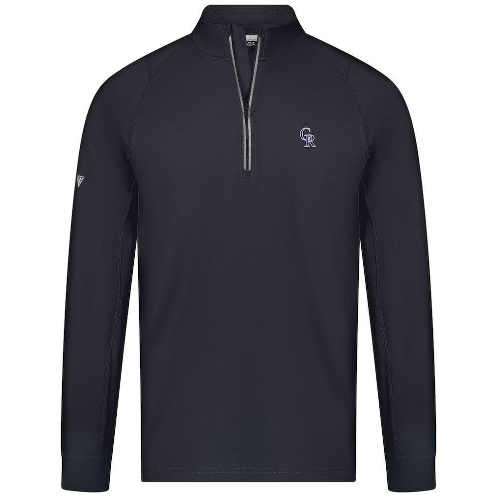 Colorado Rockies Levelwear Theory Insignia Quarter-Zip Pullover Black