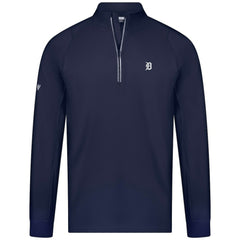 Detroit Tigers Levelwear Theory Insignia Quarter-Zip Pullover Navy