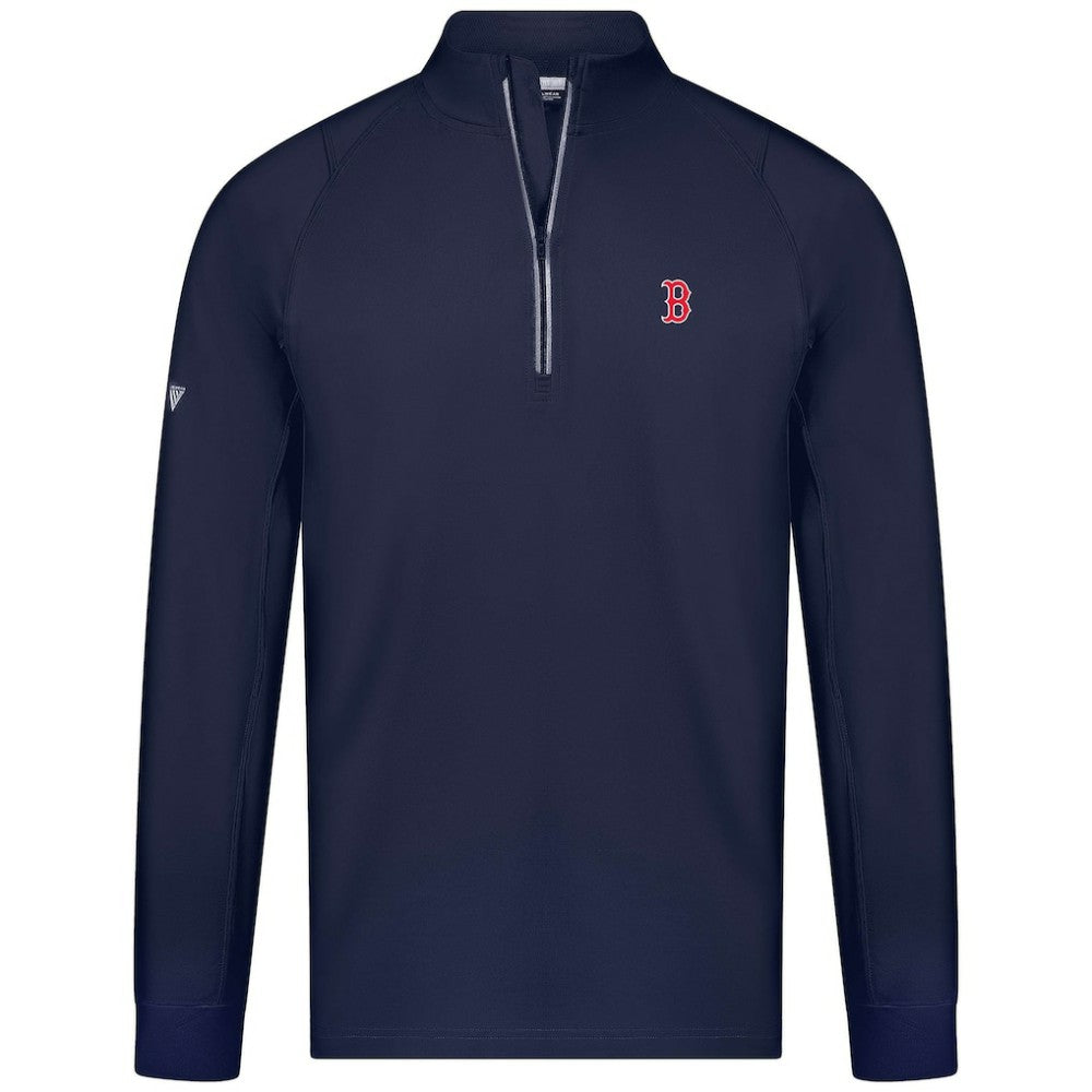 Boston Red Sox Levelwear Theory Insignia Quarter-Zip Pullover Navy