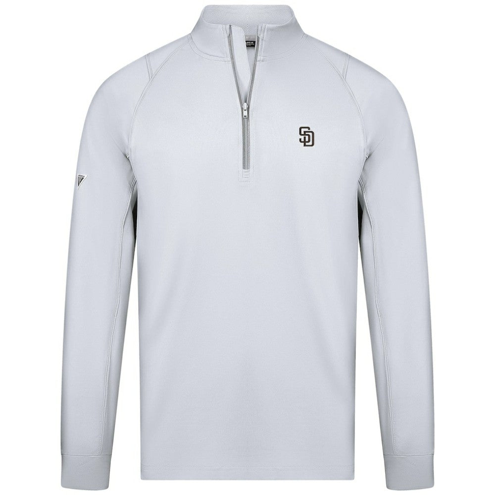 San Diego Padres Levelwear Theory Insignia Quarter-Zip Pullover White