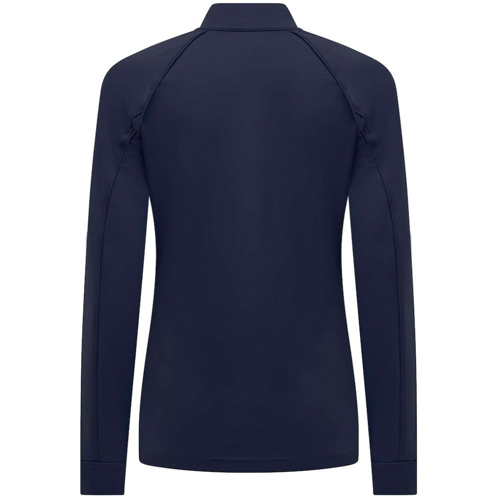 Atlanta Braves Levelwear Women's Kinetic Insignia Quarter-Zip Pullover Navy