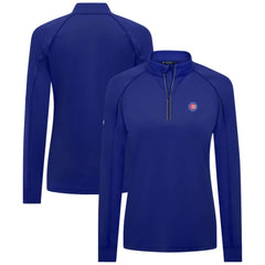 Chicago Cubs Levelwear Women's Kinetic Insignia Quarter-Zip Pullover Royal
