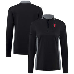 Philadelphia Phillies Levelwear Women's Moxie Insignia Quarter-Zip Pullover Black