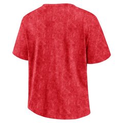 Chicago Blackhawks Fanatics Women's Faded Wash T-Shirt Red