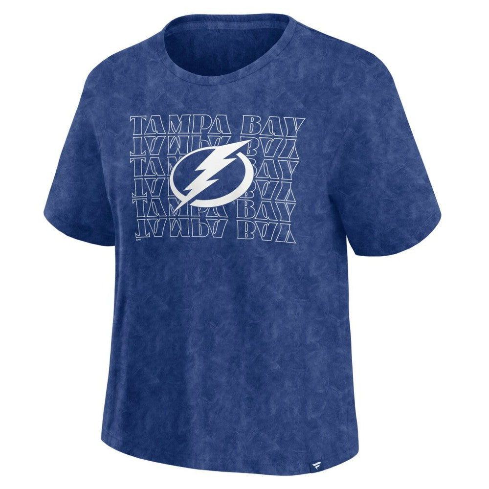 Tampa Bay Lightning Fanatics Women's Faded Wash T-Shirt Blue