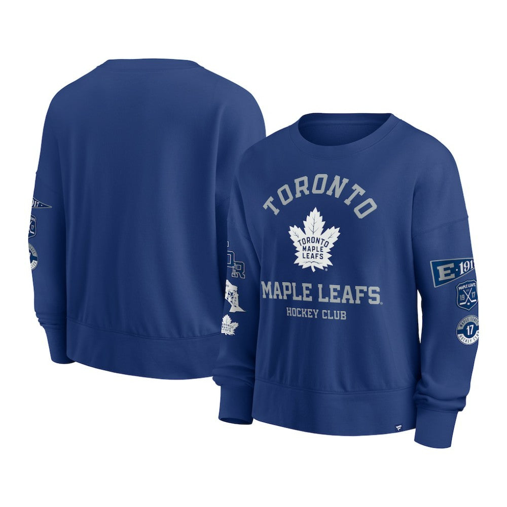 Toronto Maple Leafs Fanatics Women's Go Team Pullover Sweatshirt Blue