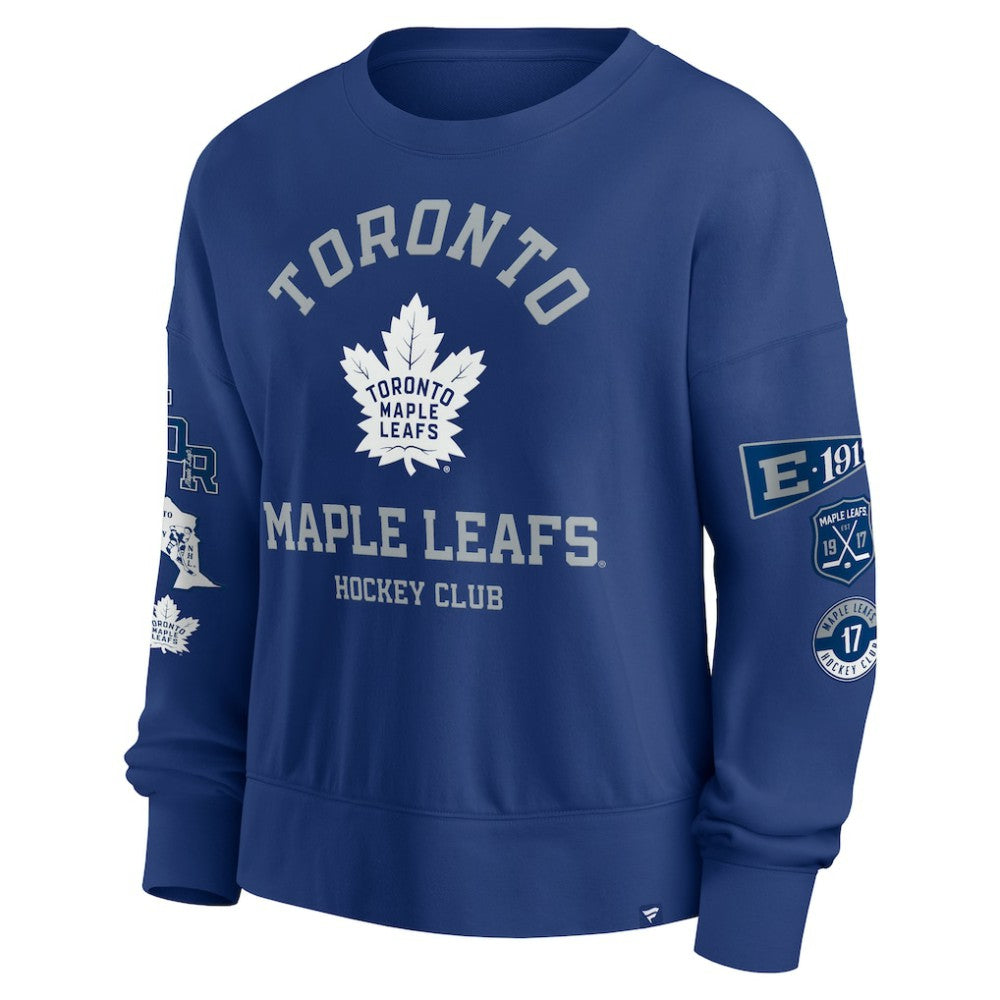 Toronto Maple Leafs Fanatics Women's Go Team Pullover Sweatshirt Blue