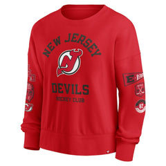 New Jersey Devils Fanatics Women's Go Team Pullover Sweatshirt Red