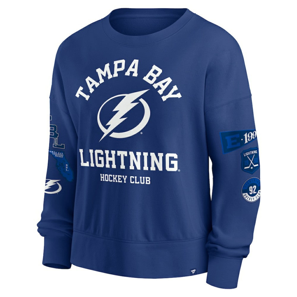 Tampa Bay Lightning Fanatics Women's Go Team Pullover Sweatshirt Blue
