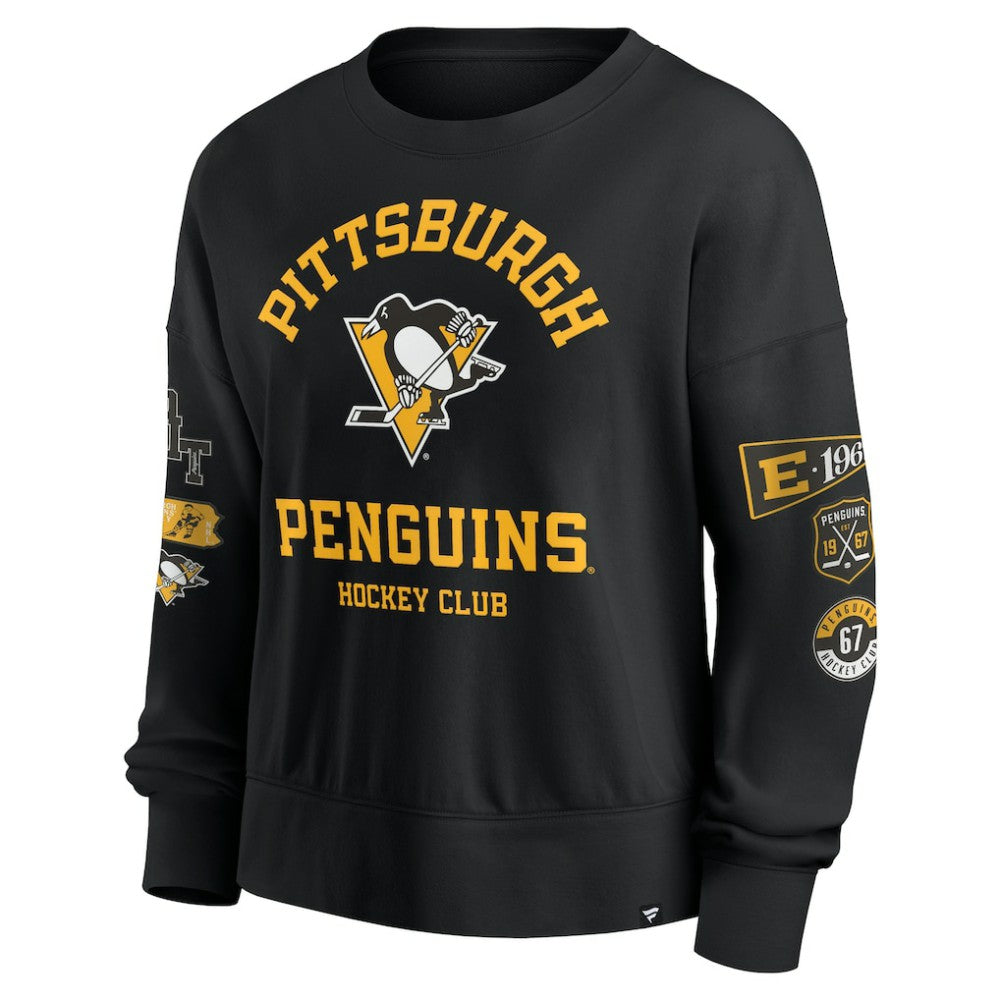 Pittsburgh Penguins Fanatics Women's Go Team Pullover Sweatshirt Black