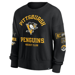 Pittsburgh Penguins Fanatics Women's Go Team Pullover Sweatshirt Black