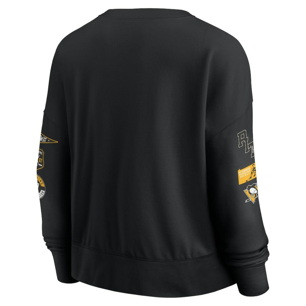 Pittsburgh Penguins Fanatics Women's Go Team Pullover Sweatshirt Black