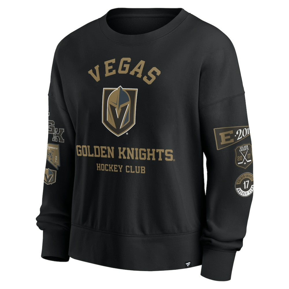 Vegas Golden Knights Fanatics Women's Go Team Pullover Sweatshirt Black