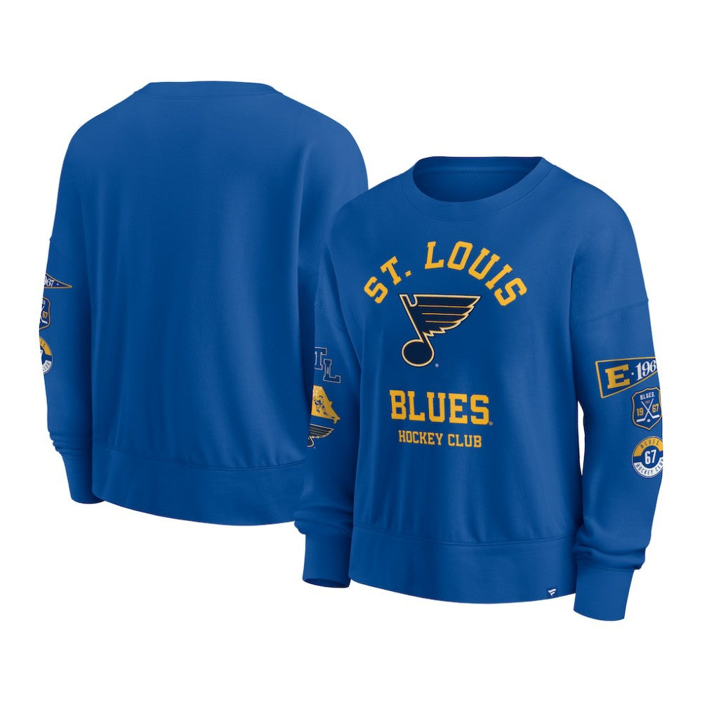 St. Louis Blues Fanatics Women's Go Team Pullover Sweatshirt Blue