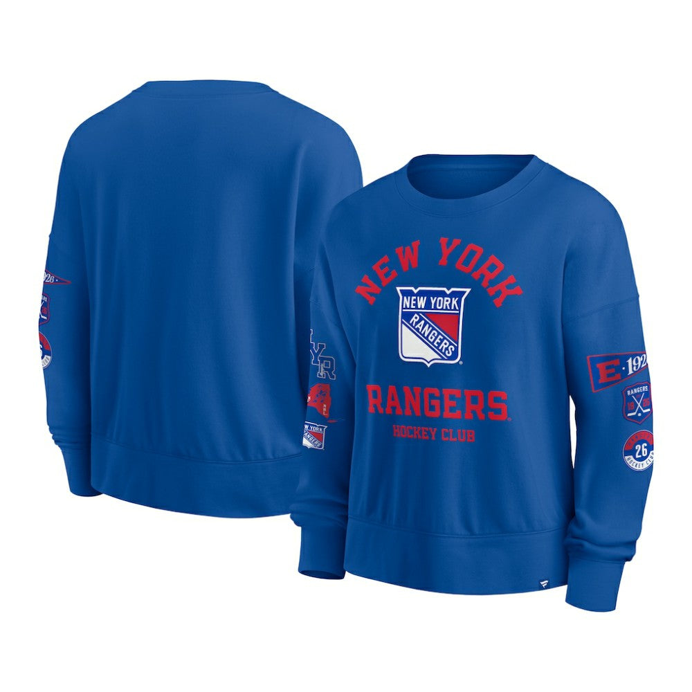 New York Rangers Fanatics Women's Go Team Pullover Sweatshirt Blue