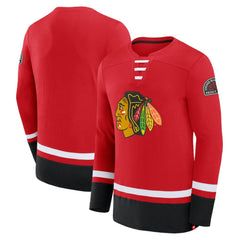 Chicago Blackhawks Fanatics High Point Long Sleeve T-Shirt Red