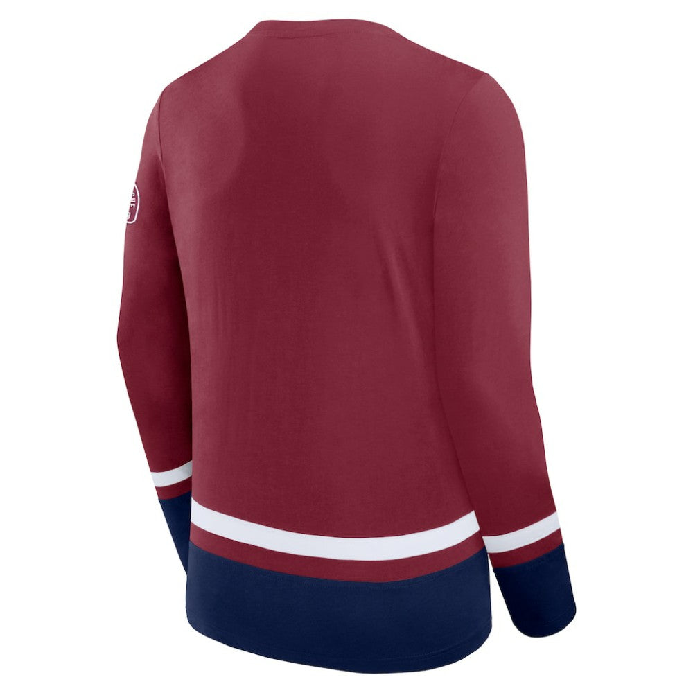 Colorado Avalanche Fanatics High Point Long Sleeve T-Shirt Burgundy
