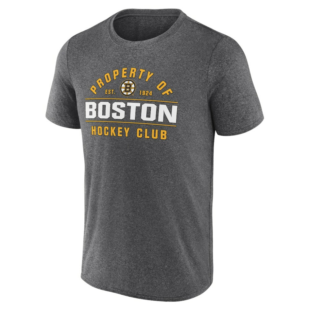 Boston Bruins Fanatics Property Of T-Shirt Heather Charcoal