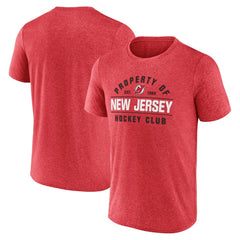 New Jersey Devils Fanatics Property Of T-Shirt Heather Red