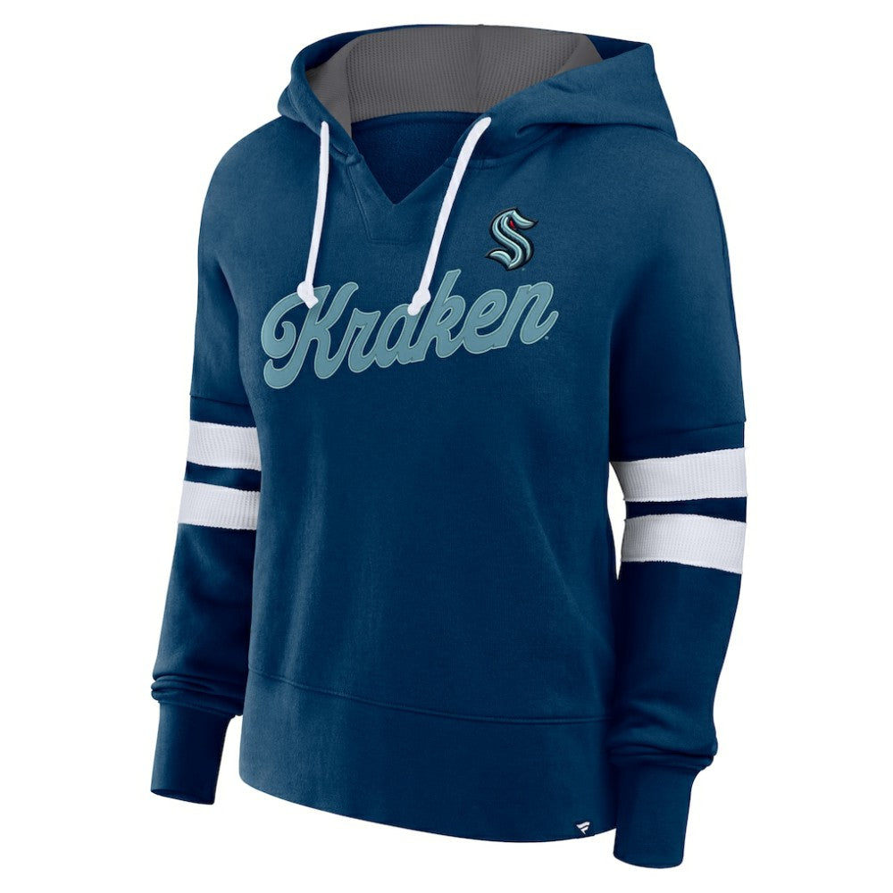 Seattle Kraken Fanatics Women's Oversized Seize Pullover Hoodie Deep Sea Blue