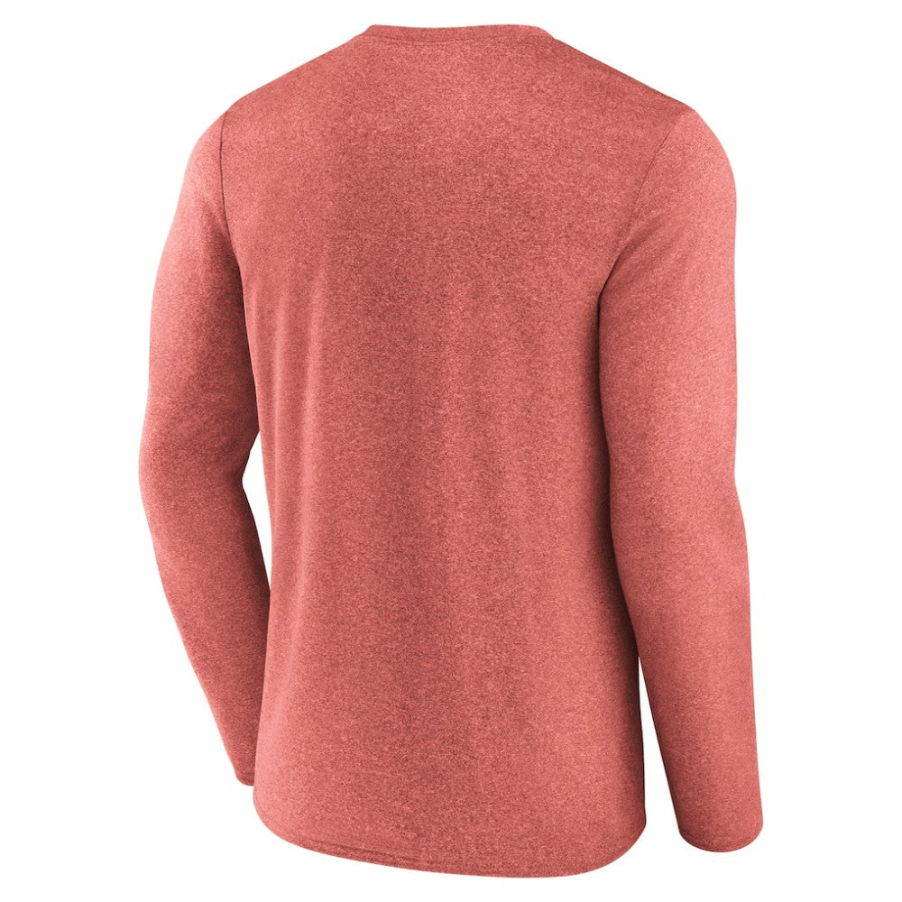 New Jersey Devils Fanatics Transition Long Sleeve T-Shirt Heather Red