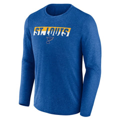 St. Louis Blues Fanatics Transition Long Sleeve T-Shirt Heather Blue