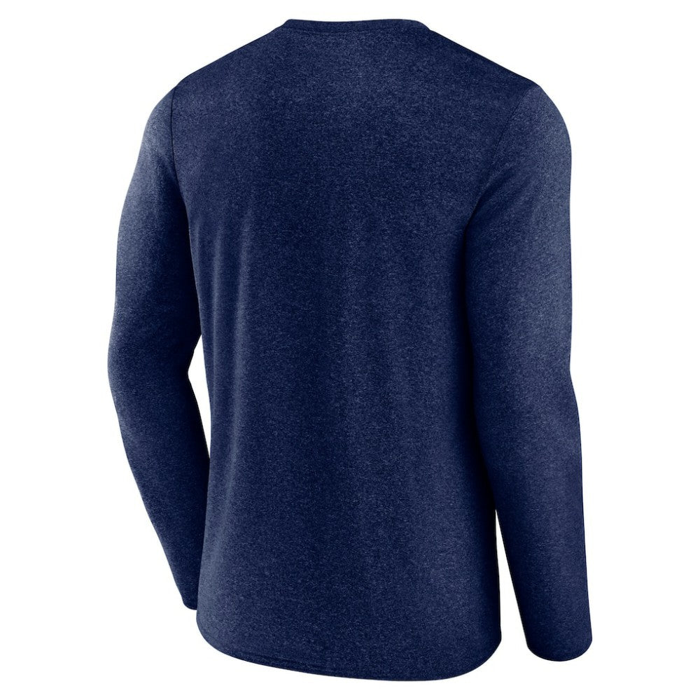 Seattle Kraken Fanatics Transition Long Sleeve T-Shirt Heather Navy