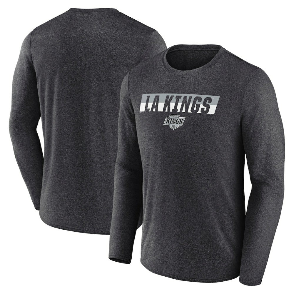 Los Angeles Kings Fanatics Transition Long Sleeve T-Shirt Heather Charcoal