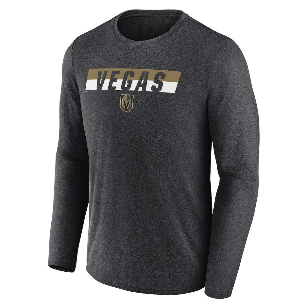 Vegas Golden Knights Fanatics Transition Long Sleeve T-Shirt Heather Charcoal