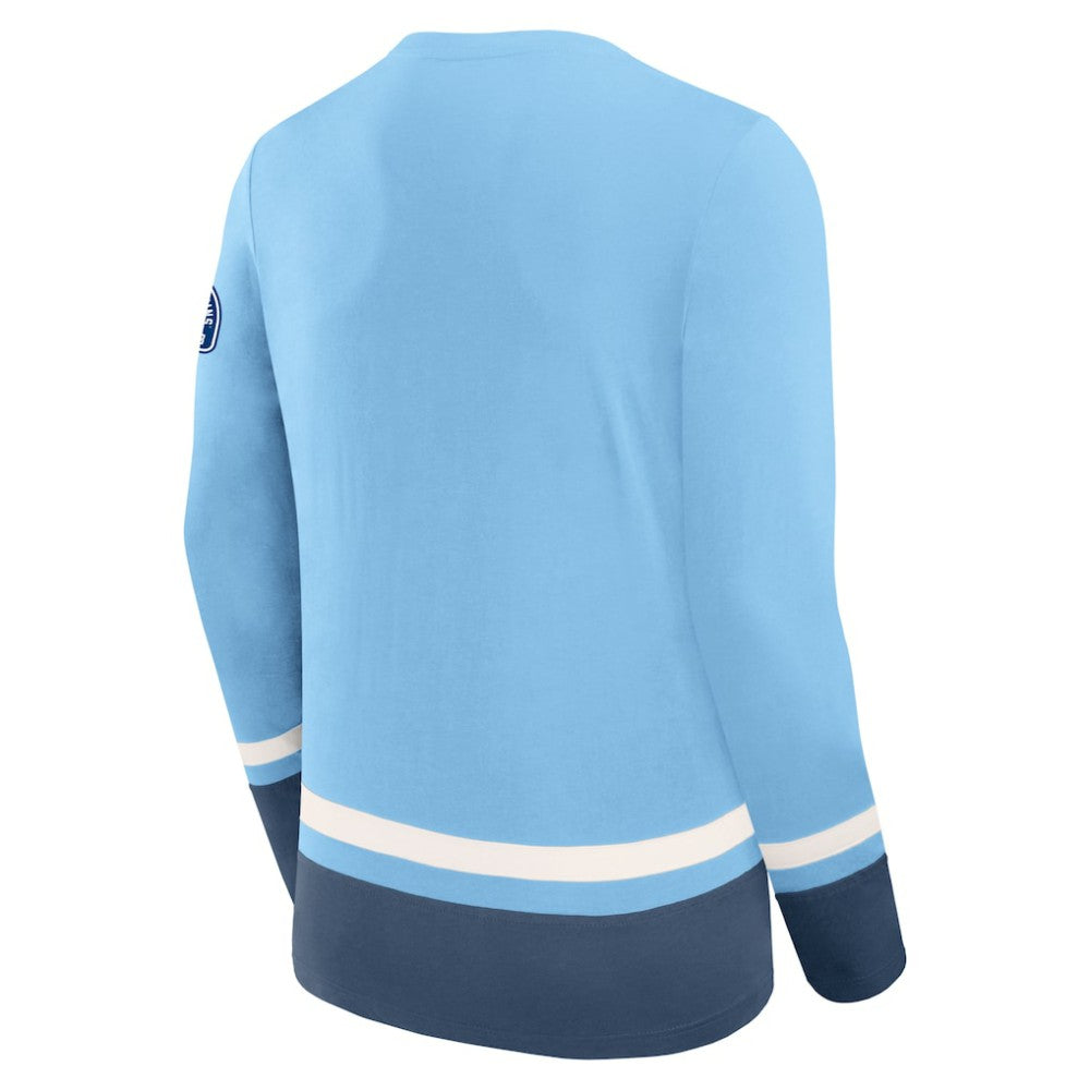 Pittsburgh Penguins Fanatics Vintage High Point Long Sleeve T-Shirt Light Blue