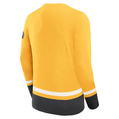 Boston Bruins Fanatics Vintage High Point Long Sleeve T-Shirt Gold